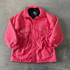 Vintage Helly Hansen Jacket Mens S Red Coat Faded Winter Ski Outdoors Insulated